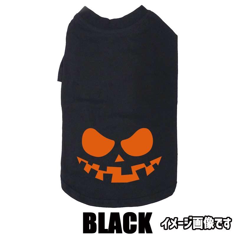 ハロウィン柄！ HALLOWEEN-FACE-1 コットン100％ 犬用Tシャツ 犬服 halloween ハロウィーン風ロゴ 小型犬〜大型犬まで対応 リンクコーデも出来ますの画像