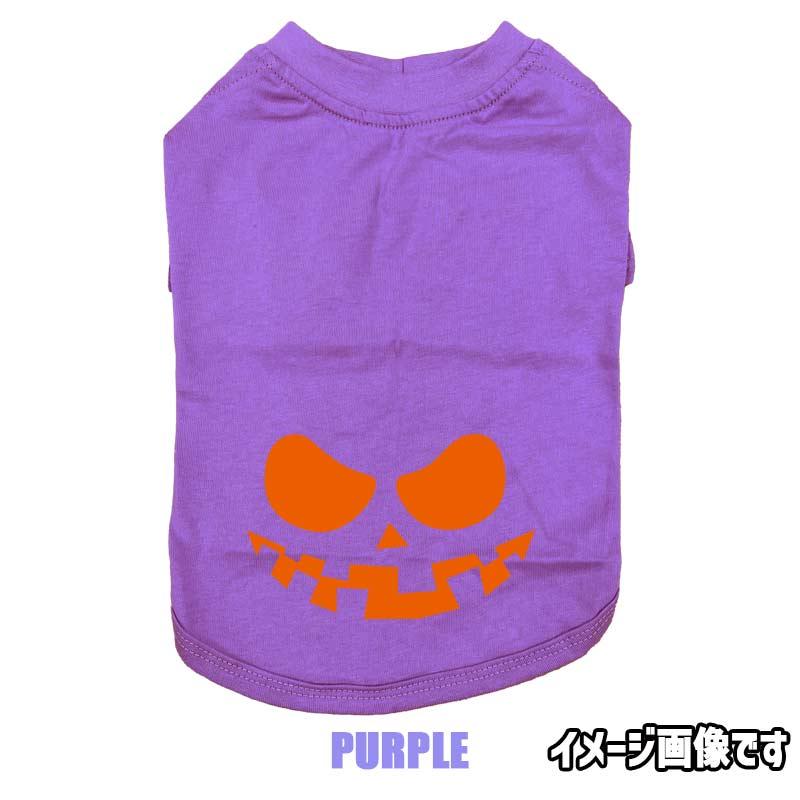 ハロウィン柄！ HALLOWEEN-FACE-1 コットン100％ 犬用Tシャツ 犬服 halloween ハロウィーン風ロゴ 小型犬〜大型犬まで対応 リンクコーデも出来ますの画像