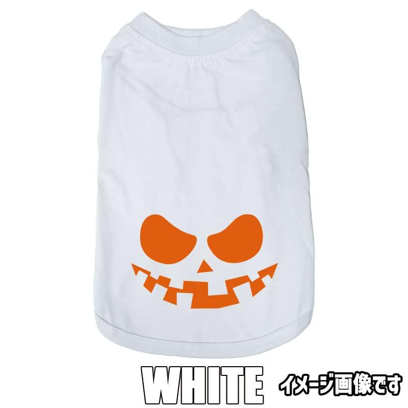 ハロウィン柄！ HALLOWEEN-FACE-1 コットン100％ 犬用Tシャツ 犬服 halloween ハロウィーン風ロゴ 小型犬〜大型犬まで対応 リンクコーデも出来ますの画像
