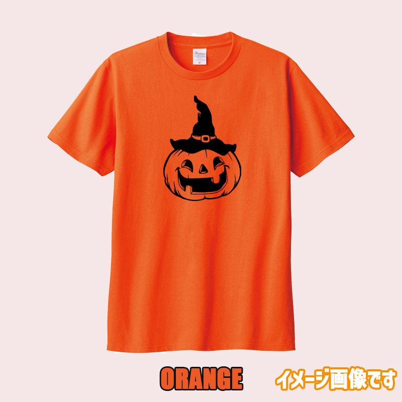 ハロウィン柄プリント半袖Ｔシャツ PUMPKIN-FACE ワンズプリント/WANS PRINT 5.6oz ヘビーウェイト ハロウィン柄/ハロウィーン柄　愛犬とリンクコーデの画像