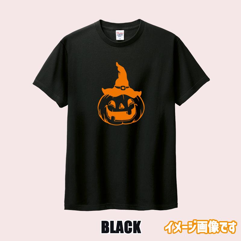 ハロウィン柄プリント半袖Ｔシャツ PUMPKIN-FACE ワンズプリント/WANS PRINT 5.6oz ヘビーウェイト ハロウィン柄/ハロウィーン柄　愛犬とリンクコーデの画像