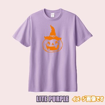 ハロウィン柄プリント半袖Ｔシャツ PUMPKIN-FACE ワンズプリント/WANS PRINT 5.6oz ヘビーウェイト ハロウィン柄/ハロウィーン柄　愛犬とリンクコーデの画像