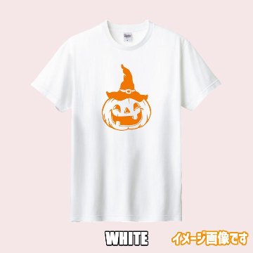 ハロウィン柄プリント半袖Ｔシャツ PUMPKIN-FACE ワンズプリント/WANS PRINT 5.6oz ヘビーウェイト ハロウィン柄/ハロウィーン柄　愛犬とリンクコーデの画像