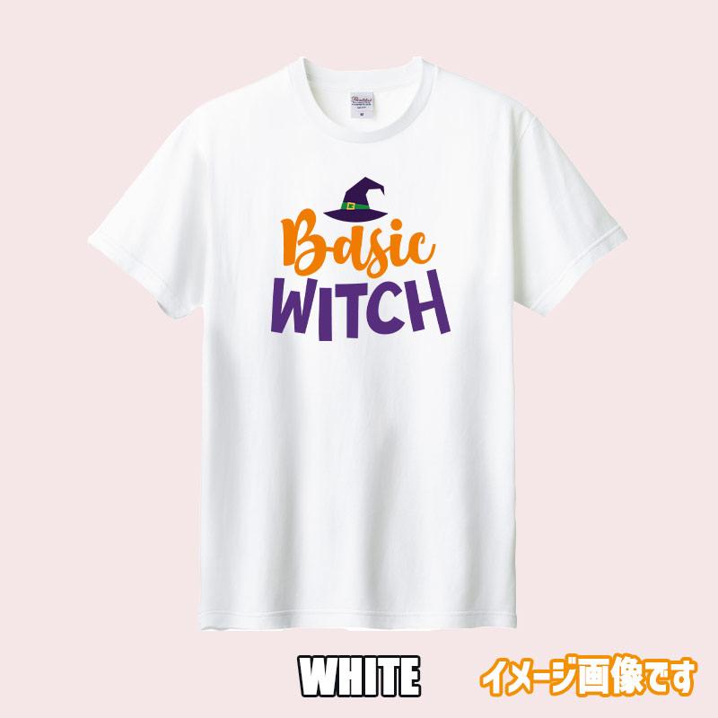ハロウィン柄プリント半袖Ｔシャツ BASIC-WITCH ワンズプリント/WANS PRINT 5.6oz ヘビーウェイト ハロウィン柄/ハロウィーン柄　愛犬とリンクコーデの画像