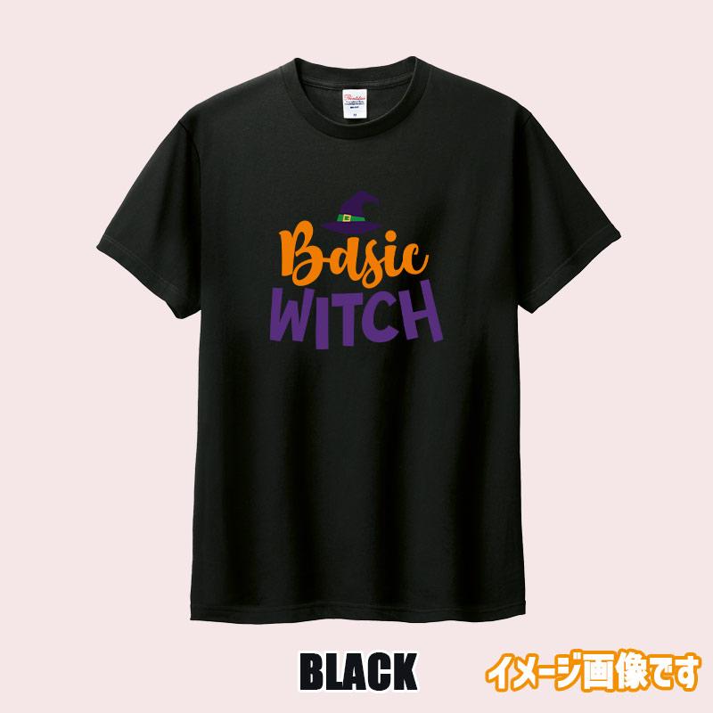 ハロウィン柄プリント半袖Ｔシャツ BASIC-WITCH ワンズプリント/WANS PRINT 5.6oz ヘビーウェイト ハロウィン柄/ハロウィーン柄　愛犬とリンクコーデの画像
