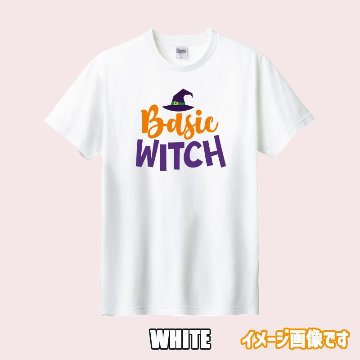 ハロウィン柄プリント半袖Ｔシャツ BASIC-WITCH ワンズプリント/WANS PRINT 5.6oz ヘビーウェイト ハロウィン柄/ハロウィーン柄　愛犬とリンクコーデの画像