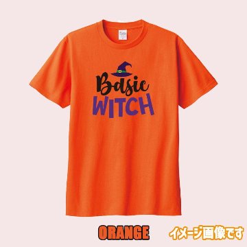 ハロウィン柄プリント半袖Ｔシャツ BASIC-WITCH ワンズプリント/WANS PRINT 5.6oz ヘビーウェイト ハロウィン柄/ハロウィーン柄　愛犬とリンクコーデの画像