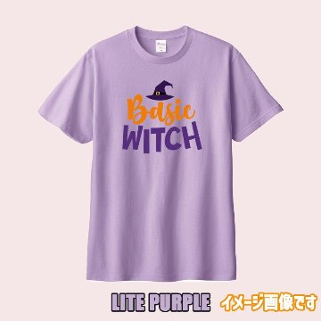 ハロウィン柄プリント半袖Ｔシャツ BASIC-WITCH ワンズプリント/WANS PRINT 5.6oz ヘビーウェイト ハロウィン柄/ハロウィーン柄　愛犬とリンクコーデの画像
