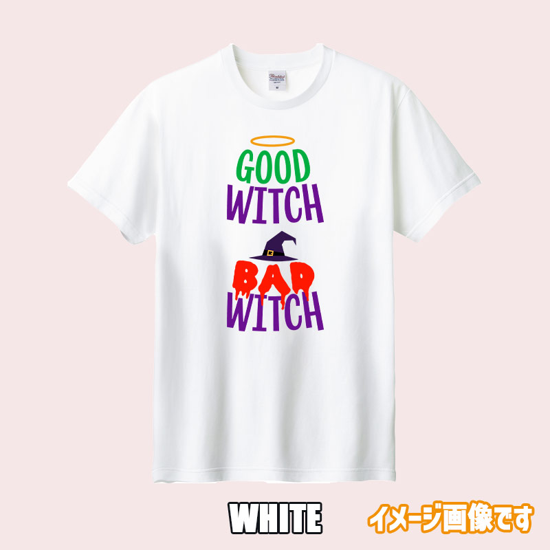 ハロウィン柄！GOOD-WITCH-BAD-WITCH お好きな犬服やTシャツ等にプリント致しますの画像