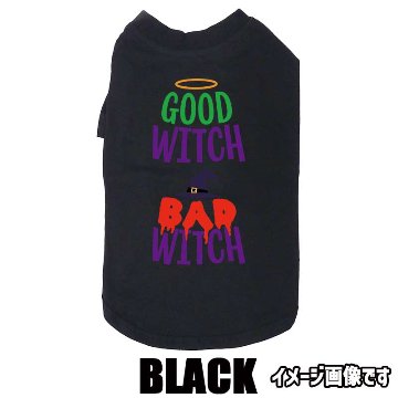 ハロウィン柄！GOOD-WITCH-BAD-WITCH お好きな犬服やTシャツ等にプリント致しますの画像