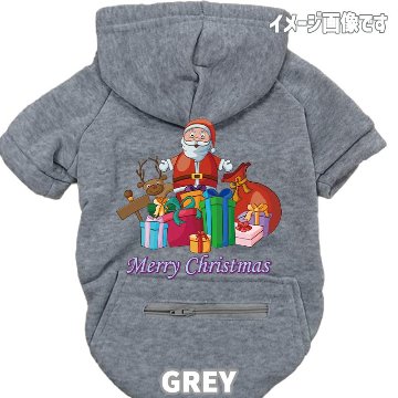 クリスマス柄プリントデザイン CHRISTMAS PRESENT お好きな犬服やTシャツ等にプリント致します　プリントしたい商品と一緒にカートにお入れくださいの画像