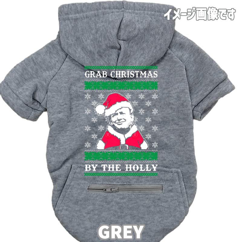 クリスマス柄プリントデザイン TRUMP SANTA トランプサンタ　おもしろプリント！ お好きな犬服やTシャツ等にプリント致します　プリントしたい商品と一緒にカートにお入れくださいの画像