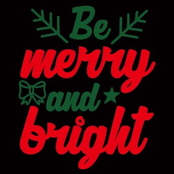 クリスマス柄プリントデザイン BE MERRY AND BRIGHT お好きな犬服やTシャツ等にプリント致します　プリントしたい商品と一緒にカートにお入れくださいの画像