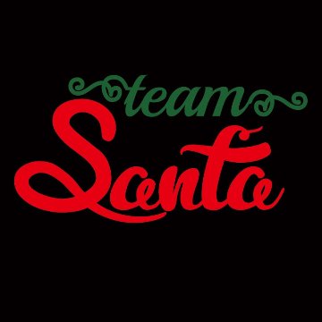 クリスマス柄プリントデザイン　TEAM SANTA お好きな犬服やTシャツ等にプリント致します　プリントしたい商品と一緒にカートにお入れくださいの画像