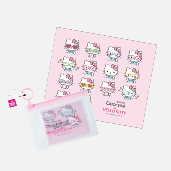 サンリオ　クリアシーくもり止めクロス（キティ）の画像