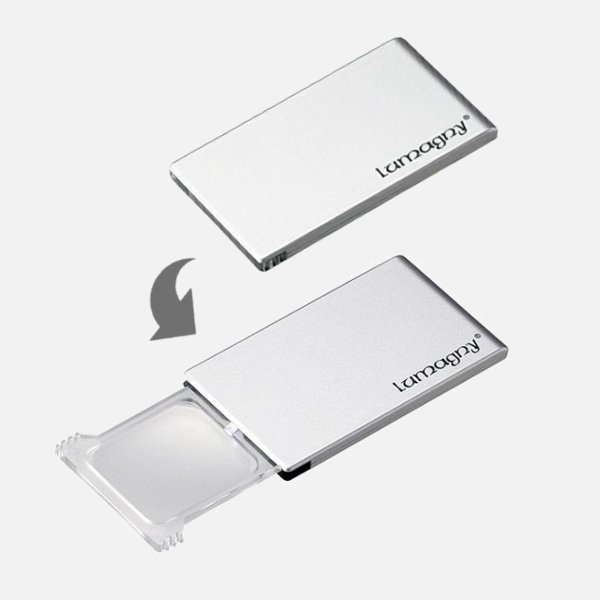 スライド式LEDライトルーペ（シルバー/2倍）9635（7599）の画像