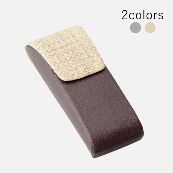 セミハード　縦型スリムメガネケース　2578　ブラック　ブラウンの画像