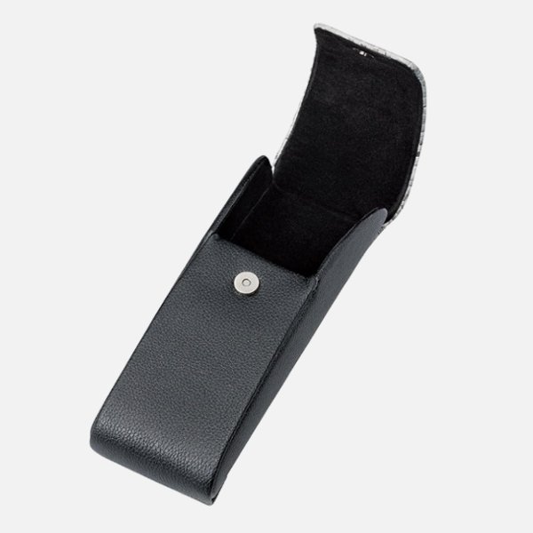 セミハード　縦型スリムメガネケース　2578　ブラック　ブラウンの画像