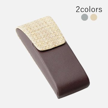 セミハード　縦型スリムメガネケース　2578　ブラック　ブラウンの画像