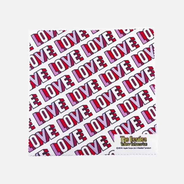 【ビートルズ】イエローサブマリン　Yellow Submarine　クリーニングクロス　LOVE（BG-YSC 002）の画像