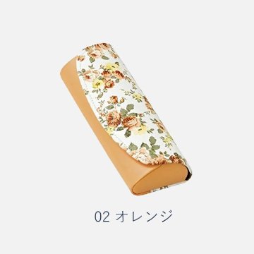 セミハードメガネケース　花柄　2160　ピンク　オレンジ　パープル　ブルーの画像