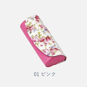 セミハードメガネケース　花柄　2160　ピンク　オレンジ　パープル　ブルーの画像