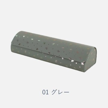 メタルハードメガネケース　2581　シルバー　ハート　リボン　グレー　ライトグレー　ピーチ　ブルーパープルの画像